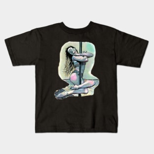 Pastel Pole Dancer Kids T-Shirt